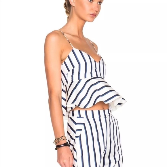 Nicholas N. Dual Stripe Crop Top Size 2 - Picture 3 of 5